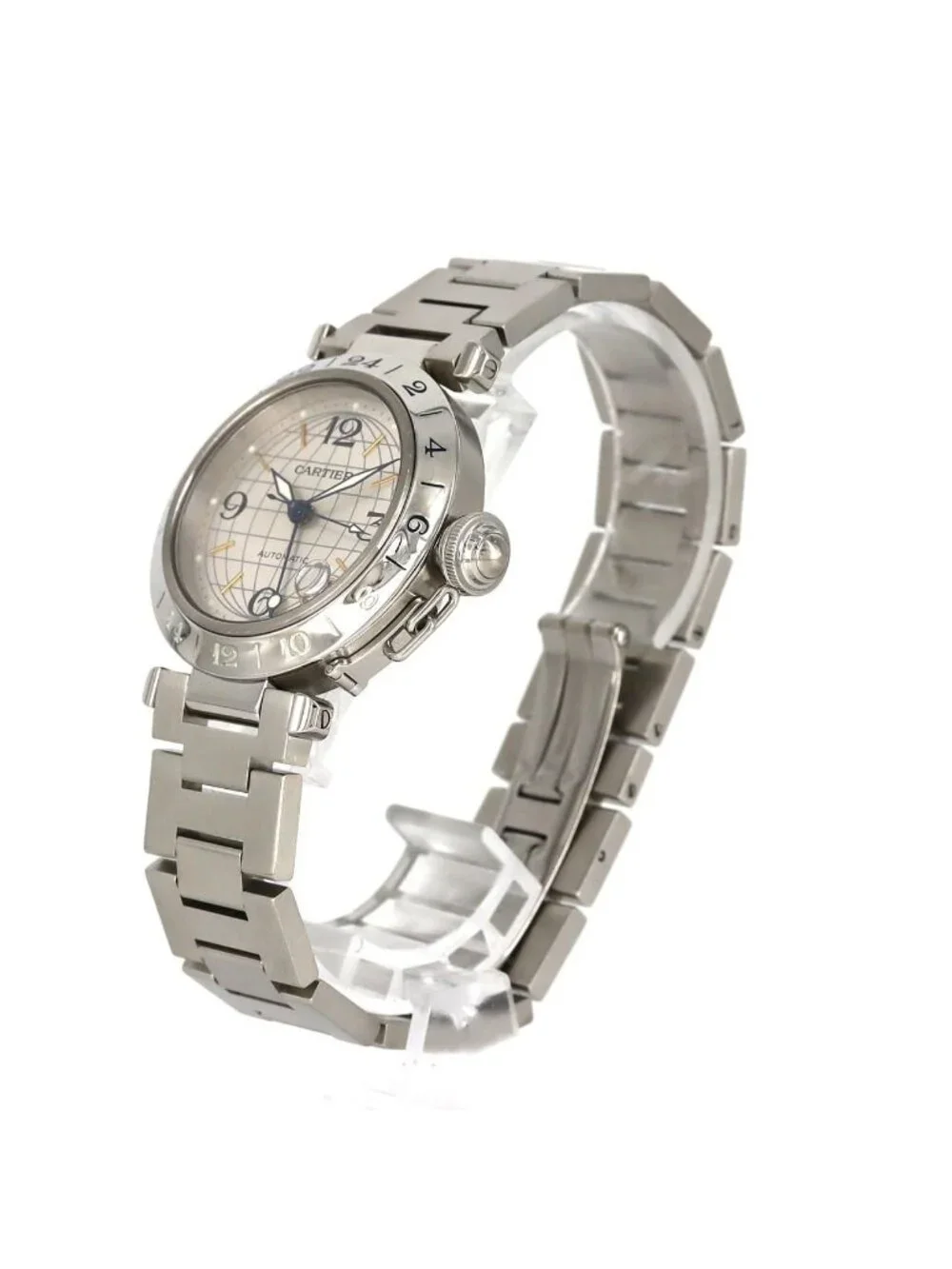 Cartier Pasha C GMT SS Automatic Winding Watch